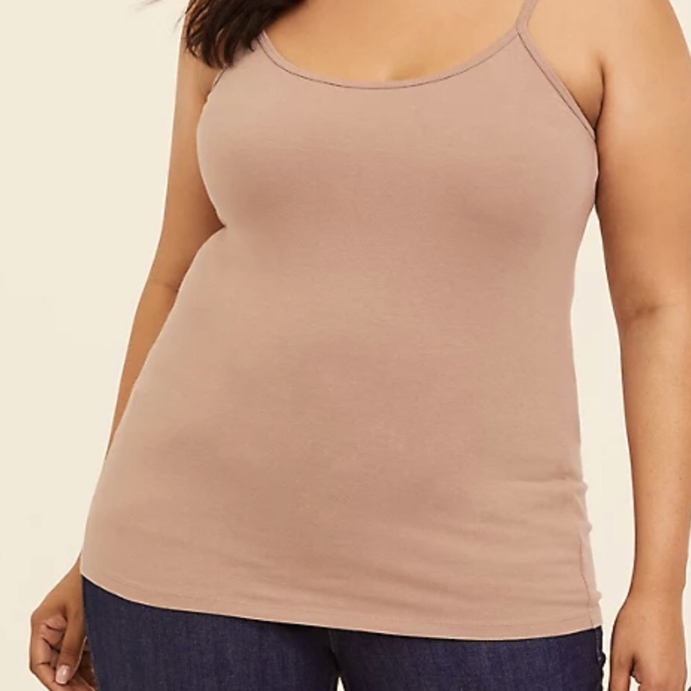 TORRID TAUPE SCOOP NECK FOXY CAMI